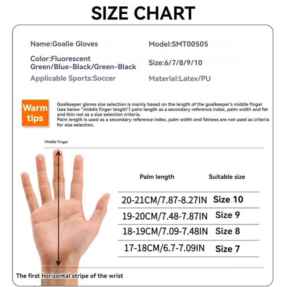 Loogdeel 1 Paar Fußballgeräte für Erwachsene und Kinder, professionelle Jungen, Sporttraining, Torwarthandschuhe, rutschfester Fingerschutz
