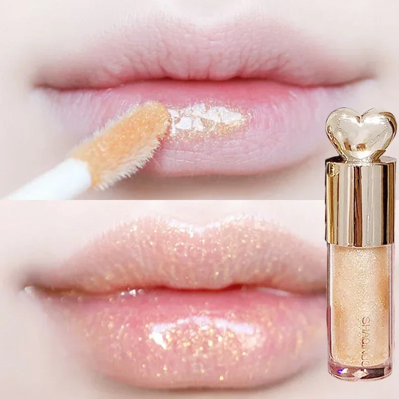 Moisturizing Sparkling Glitter Lip Gloss Lasting Waterproof Fine Shimmer Water-glossy Liquid Lipstick Sexy Lips Makeup Cosmetics