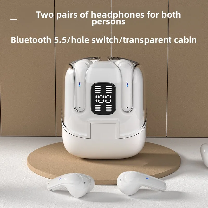 

New High Quality DX-16 Couple's Bluetooth Earphones 2 Pair Backpack with Long Endurance HIFI Sound Quality TW