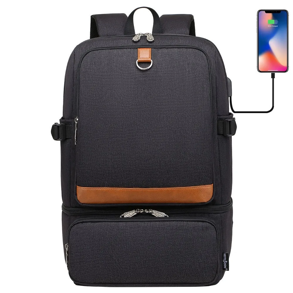 Large Capacity Laptop Backpack Compartment USB Waterproof Backpacks Cooler Bags Outdoor Hiking Thermal Insulated lunch Bag