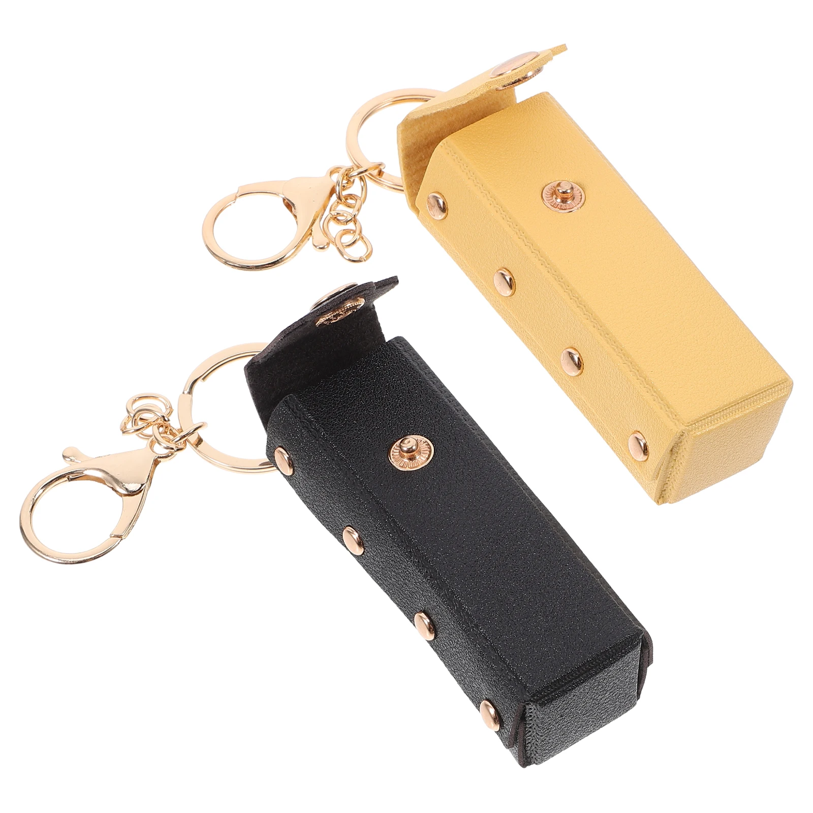 

LipstickKeychain ArtificialLeatherMiniBag Portable Cosmetics Bag PortableCosmetics Holder Keychain Holder MakeupBrushStorage