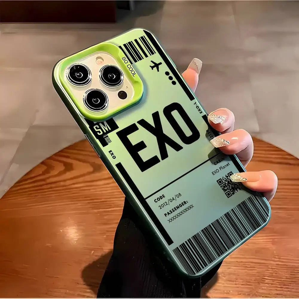 Kpop E-EXO Phone Case For iPhone 16 15 14 13 12 11 Plus Pro Max