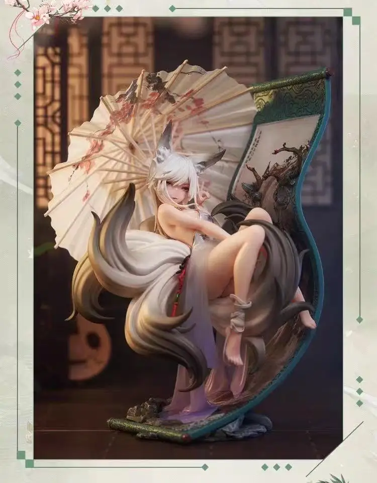 

Genuine Original AniMester Painting Fox · Mo Li Anime Figure PVC 25cm 1/7 Collectible Model Dolls Satuette Toys Ornament Gift