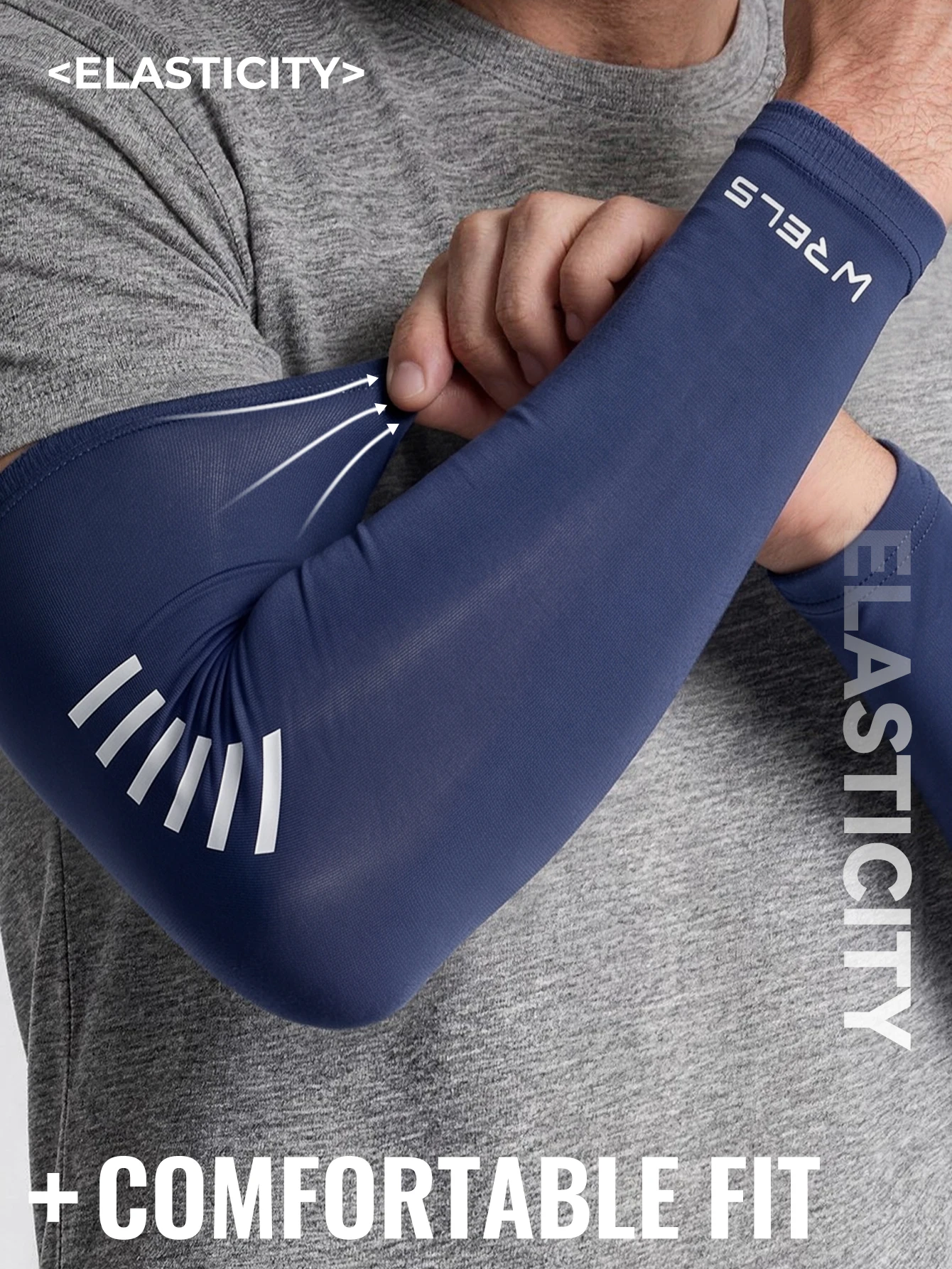 WRELS Fahrrad-Armstulpen, UV-Schutz, Sonnenschutz, zum Laufen, Fahren, Angeln, leichte Basketball-Armschützer, Sport-Armstulpen – Detail 14