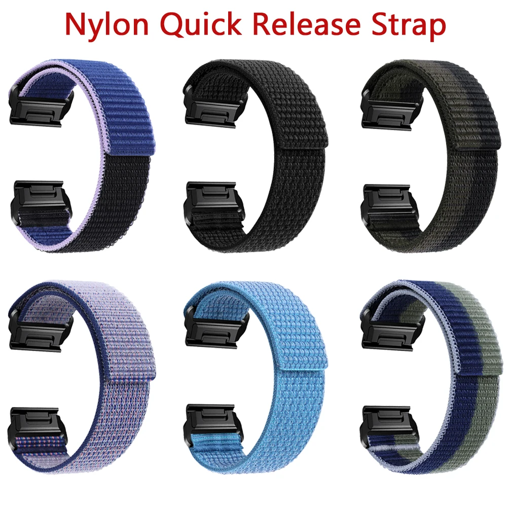 Correa de nailon para reloj Garmin Fenix, pulsera de 26mm para Garmin Fenix 6X Pro 7X 5X Puls 3 HR, Mk2i Tactix Bravo 7 Pro Enduro