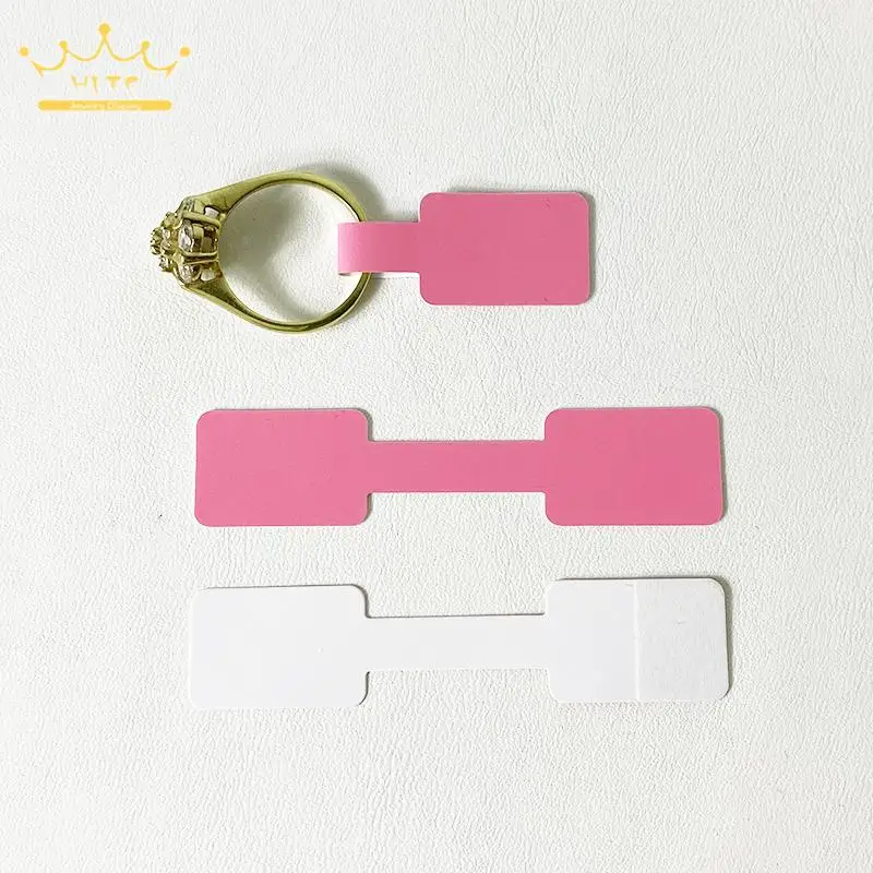 

Pink Price Tag Jewelry Display Cards Blank Price Tags Necklace Ring Labels Paper Stickers Paper Labels Hangtag 100Pcs/lot