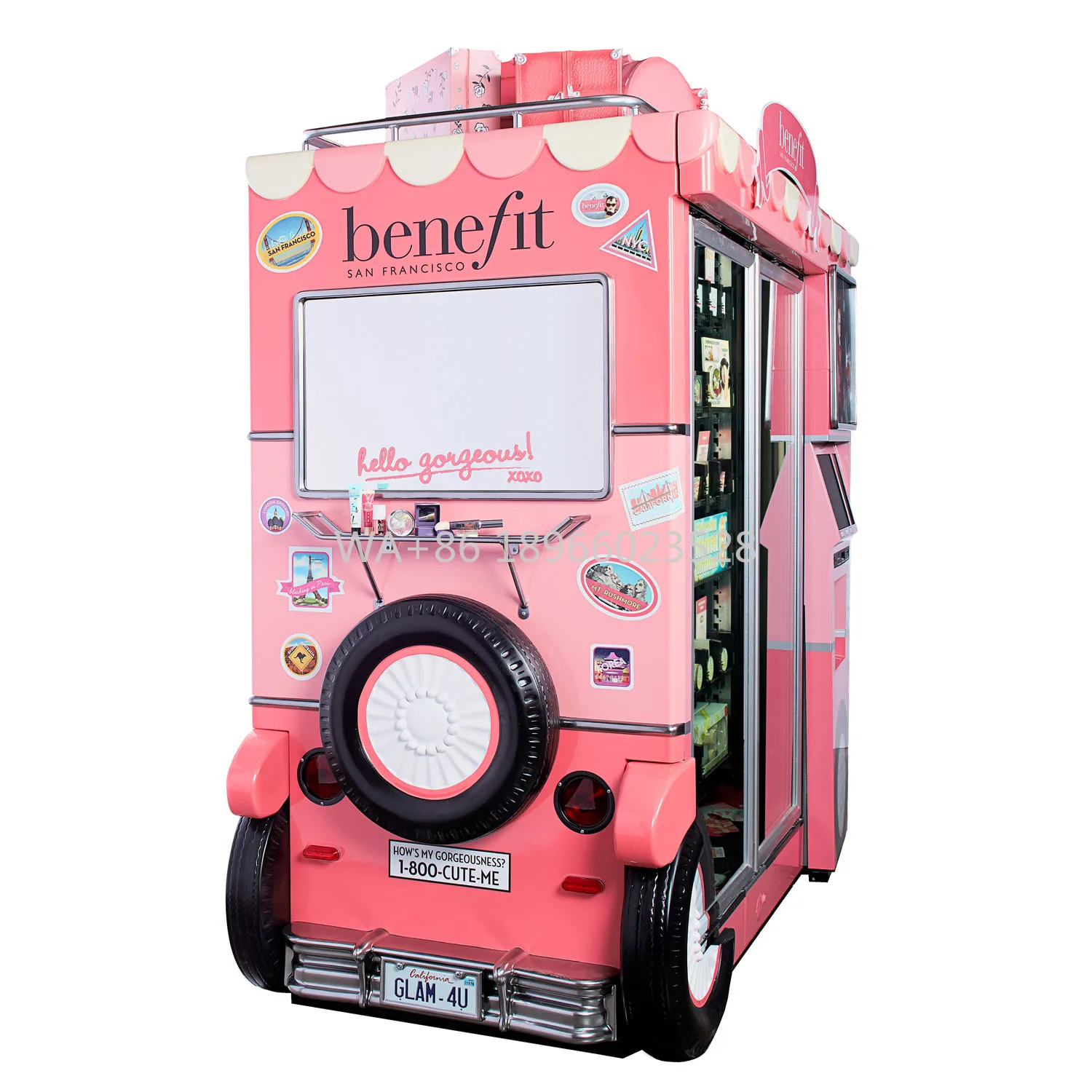 آلة بيع حزمة الشعر من بيوتي آي لاش آلة بيع مستحضرات التجميل الأوتوماتيكية في الهواء الطلق مع الإدارة عبر الإنترنت #1