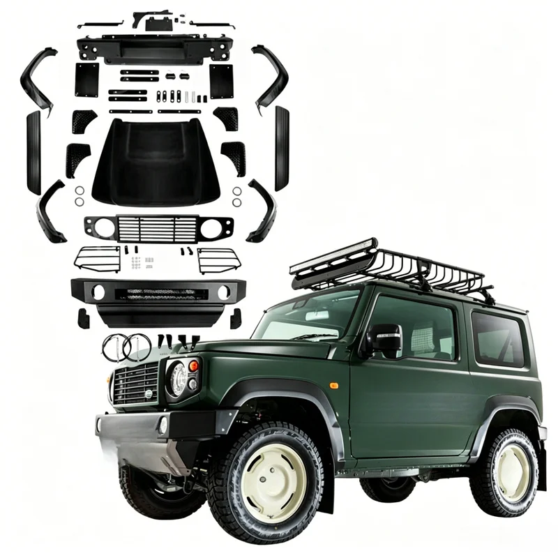 High Quality 3/5 Door Little D Style Retro Body Kit Full Set Bumper 4X4 Offroad Exterior Upgrade Mod Parts