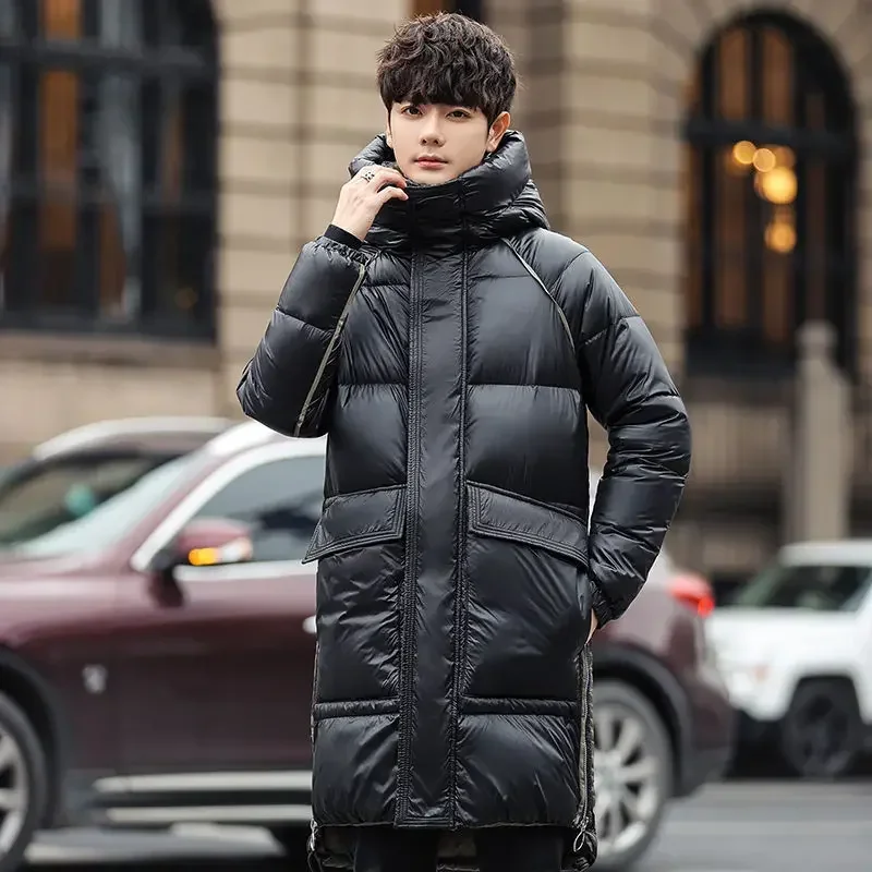 

Down Jacket For Men Winter 2024 Luxury brand Fluffy Jacket Youth Student Puffer Coat Women With Hood Clothing Man Down Coat Long