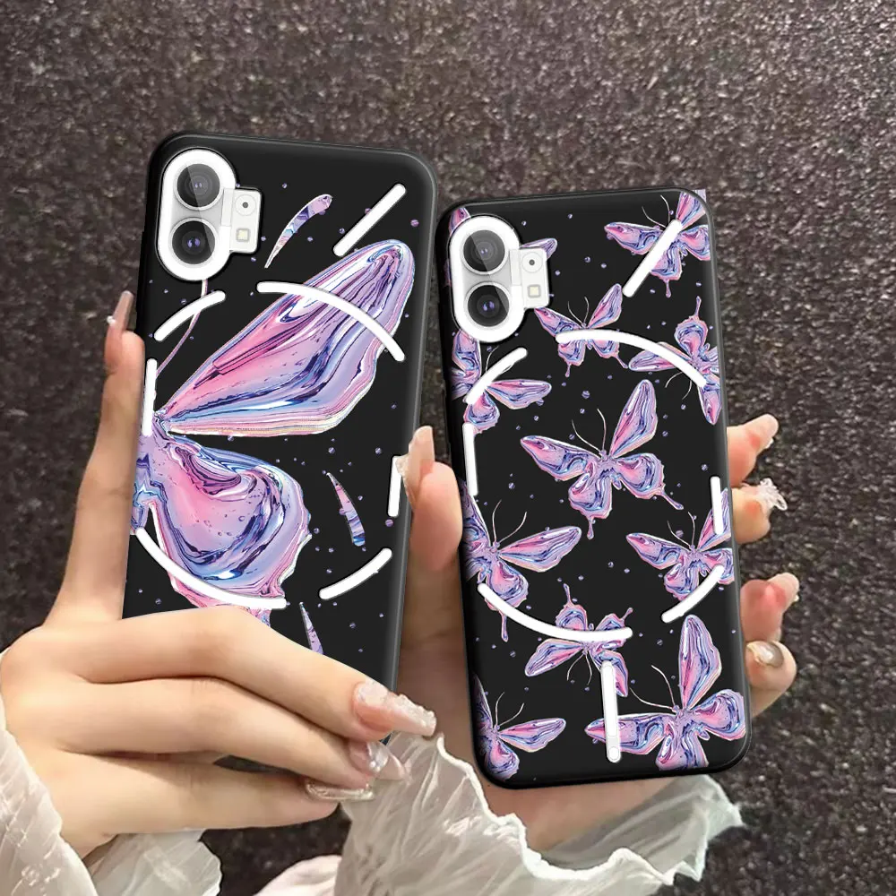 For Nothing Phone 1 2A 5G Case Cool Soft Silicone Beauty Floral TPU Phone Case For Nothing Phone 2 Back Cover Fashion Conque