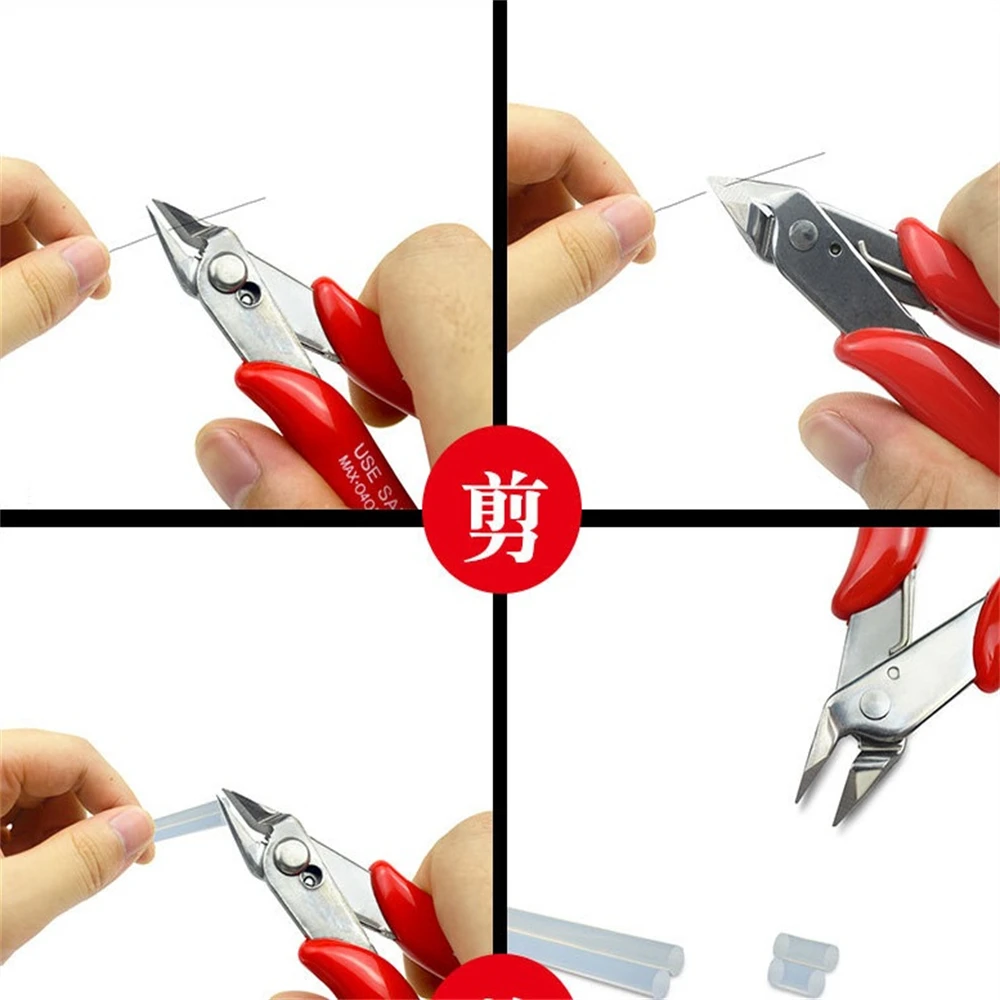 Red 170 Wishful Clamp DIY Electronic Diagonal Pliers Side Cutting Nippers Wire Cutter 3D printer parts diagonal pliers