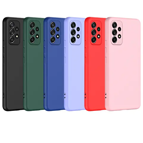 Funda de teléfono de silicona líquida para Samsung Galaxy A52 A52S A72 A12 A22 A32 A42 A13 A23 A33 A53 A73 fundas a prueba de golpes