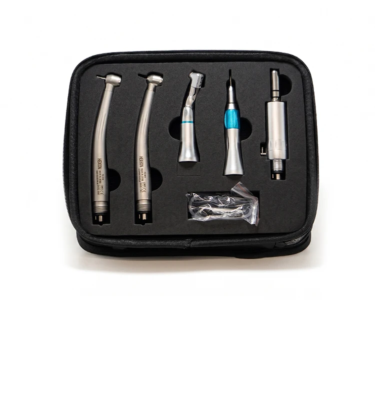 Direkt vom Hersteller: Dental-Hochgeschwindigkeits-Handstück mit LED-Turbine, E-Generator und Druckknopf mit Luftturbine-Kartusche 2/4-Loch – Detail 8