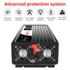 2500 W reiner Sinus-Solar-Wechselrichter DC 12 V 24 V 48 V zu AC 110 V 220 V LCD-Display 5