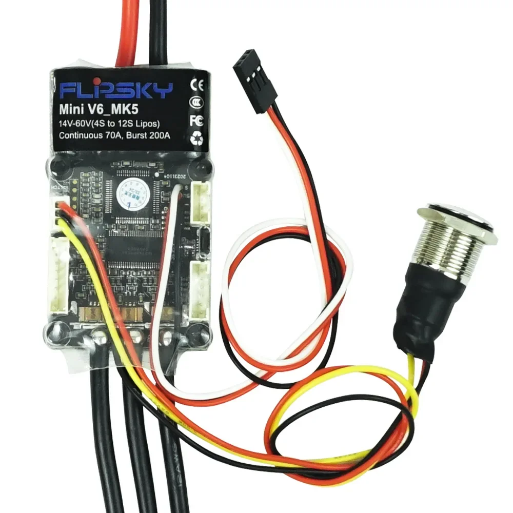 BoMaSFlipsky Mini V6 Mk5 With Power Button Base On Vesc_6_mk5 With Aluminum Anodized Heat Sink For Electric Skateboard Sctooer E