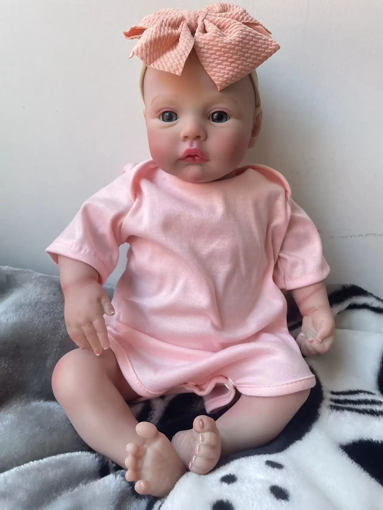 Clearance 19inch Meadow Soft Body Reborn Baby Doll 100% handmade 3D Skin with Visbile Veins Collectible Art Doll Christmas Gift