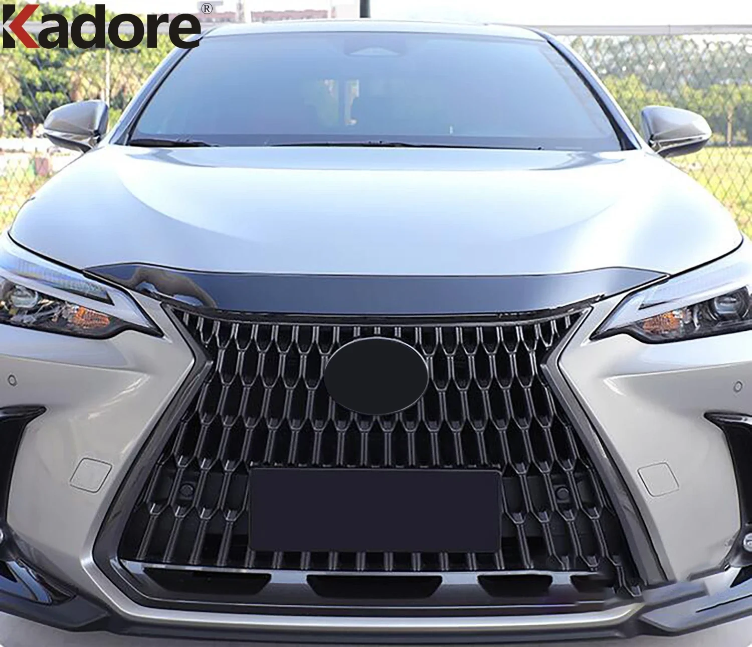 For Lexus NX 250 350 350H 450H 2021 2022 2023 2024 Carbon Fiber Car Front Hood Engine Grille Grill Cover Trim Accessories