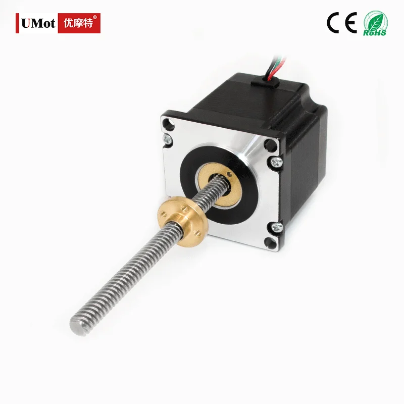 Length 55mm Nema 23 Linear Stepper Motor With Screw Lead 200mm/300mm For XYZ Axis 3D Printer Motor