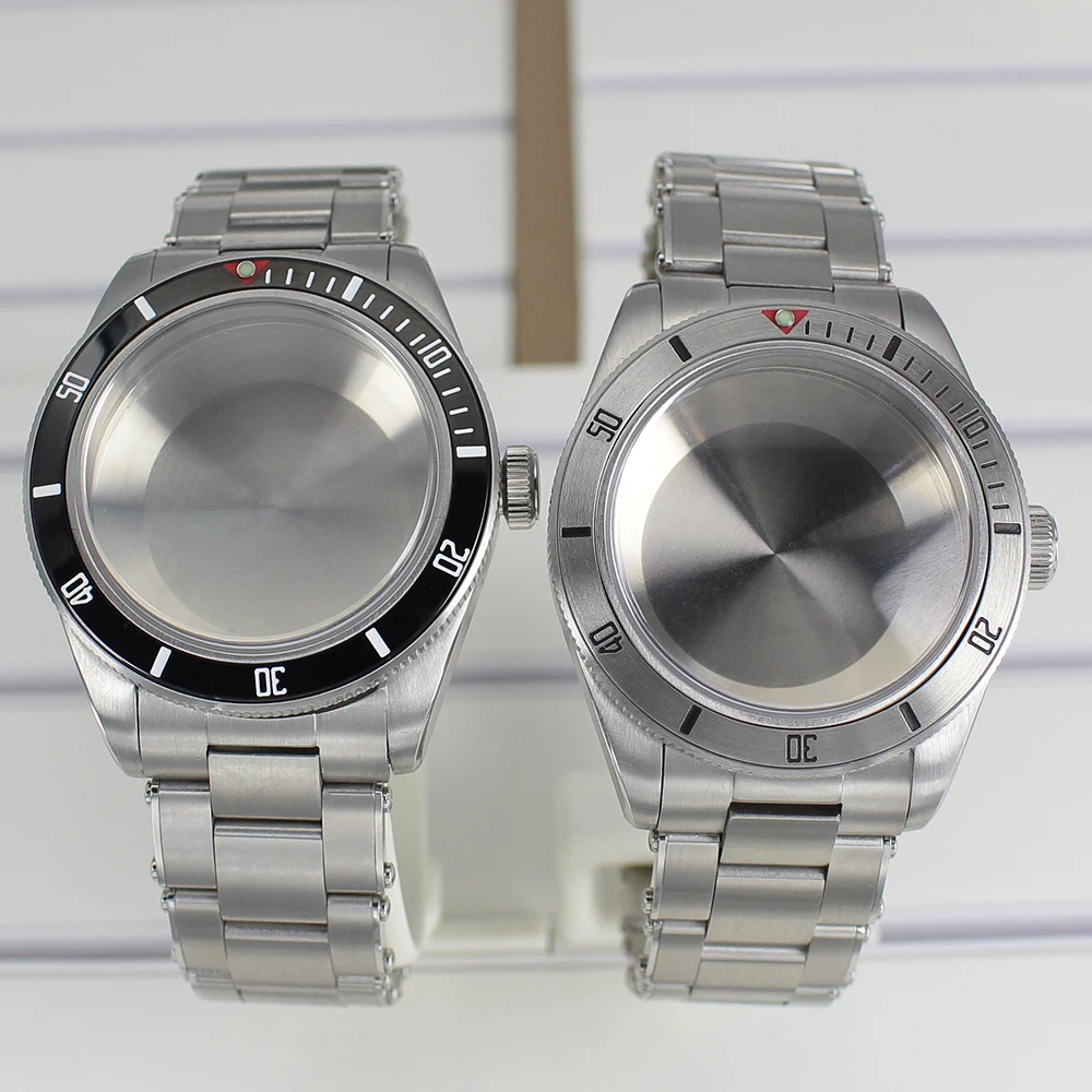38mm Watch Case Bracelet Stainless Steel Parts Sapphire Glass For Seiko Nh35 Nh36 Nh34 Nh38 Movement 28.5mm Dial 100m Waterproof