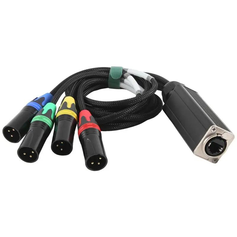 

Акция! XLR 4-канальный 3-контактный кабель для подключения нескольких сетевых устройств, сценический и студийный соединительный кабель, аудиокабель RJ45 (NE8F-S4M)