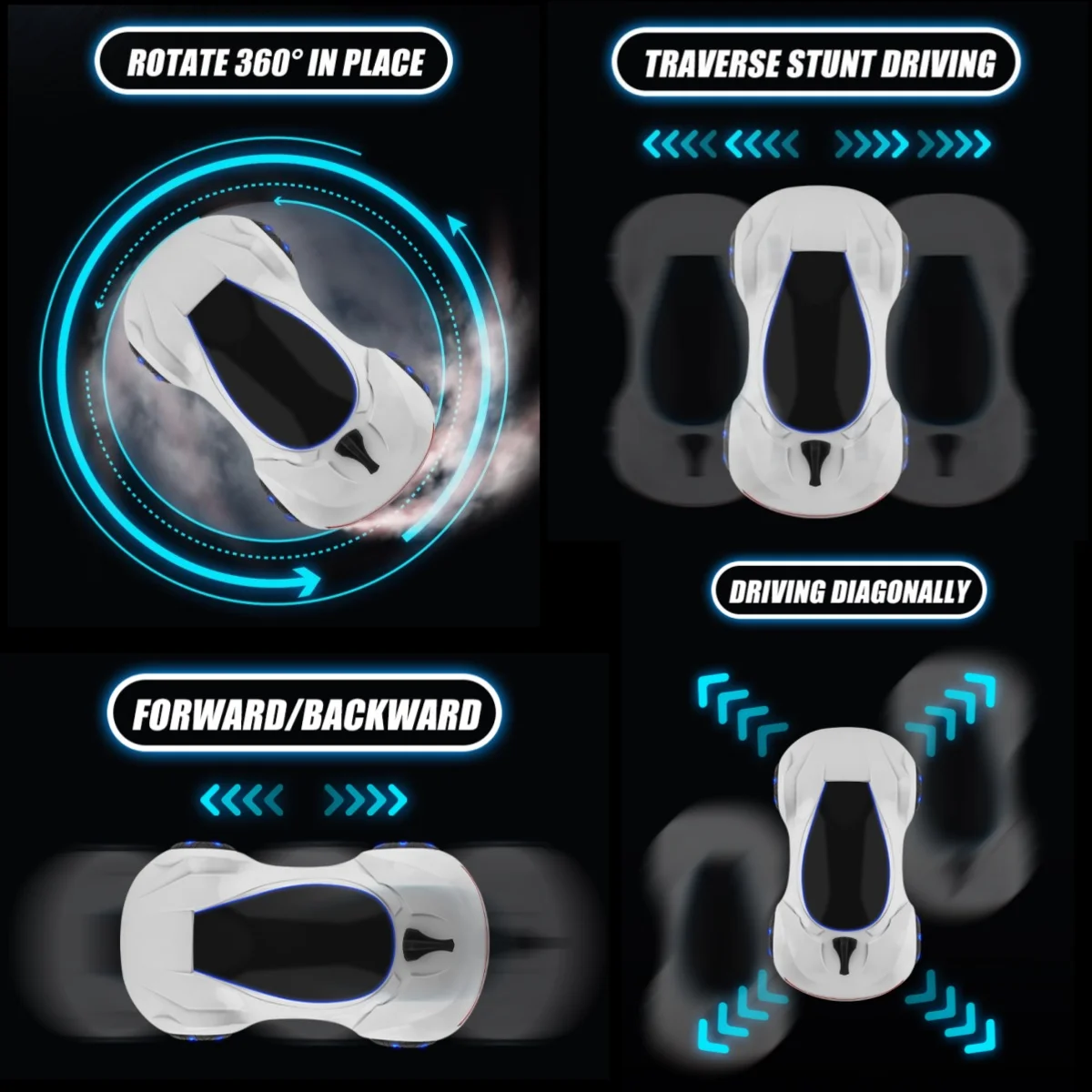 Smart Gesture RC Remote Control Stunt Car Toy Z-drift 360° Rotate Color Lights SCI-FI Spray Supercar Kids Boy Christmas Gift Toy