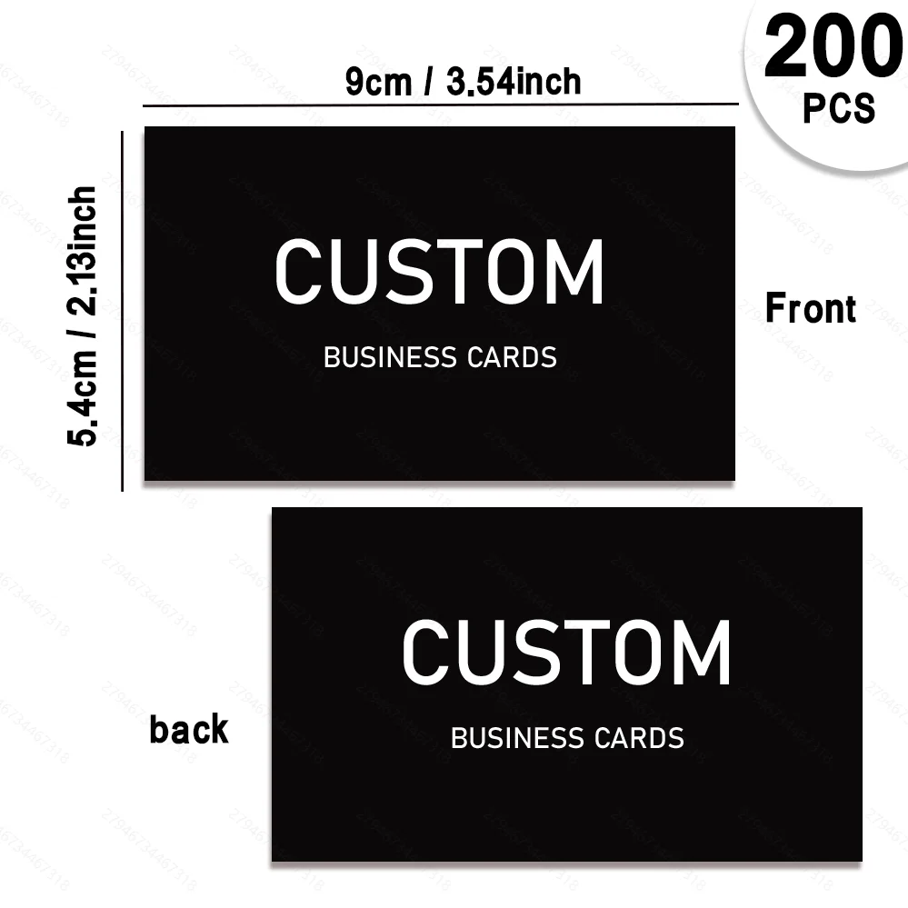 200/500/1000 Stück Anpassbare Karten, Personalisierte Visitenkarten mit Acryl-Aufbewahrungsbox, Matte Dankeskarten und Einladungen