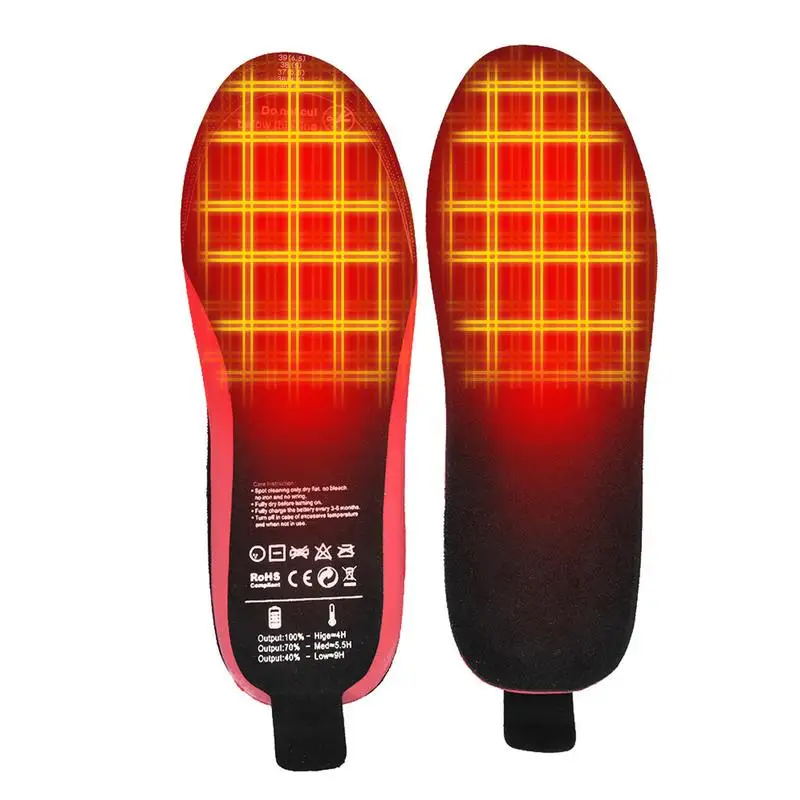 USB Heated Shoe Insoles Feet Warm Sock Pad Mat 3 Speed Wireless Temperature Electrically Heating Insoles Warm Thermal Insoles