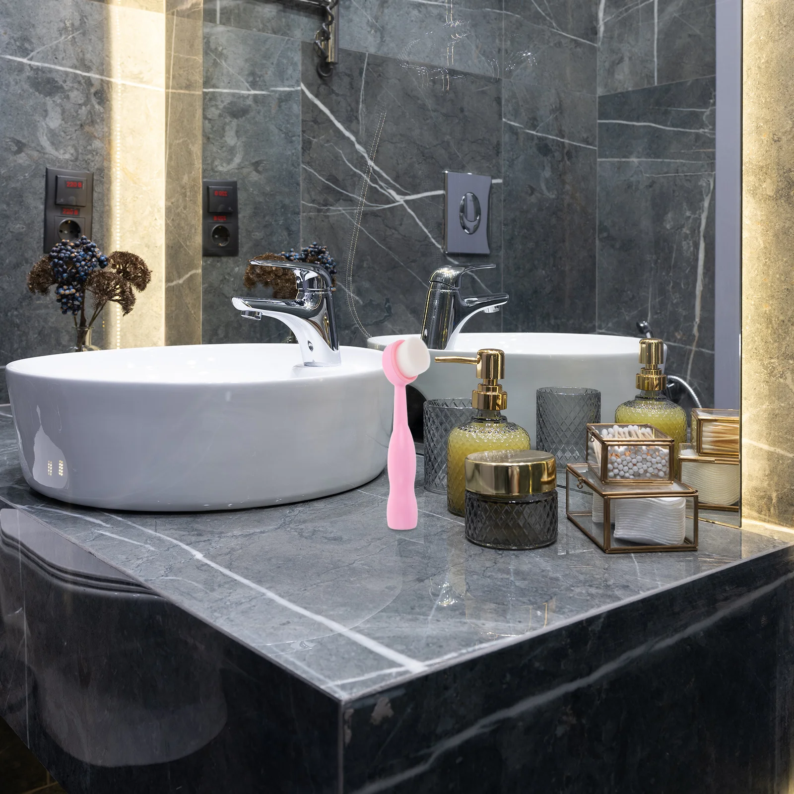 Spazzola manuale per la pulizia del viso Scrubber per il viso con setole morbide esfoliante profonde per la rimozione dei punti neri Strumento di bellezza per la pulizia quotidiana del viso