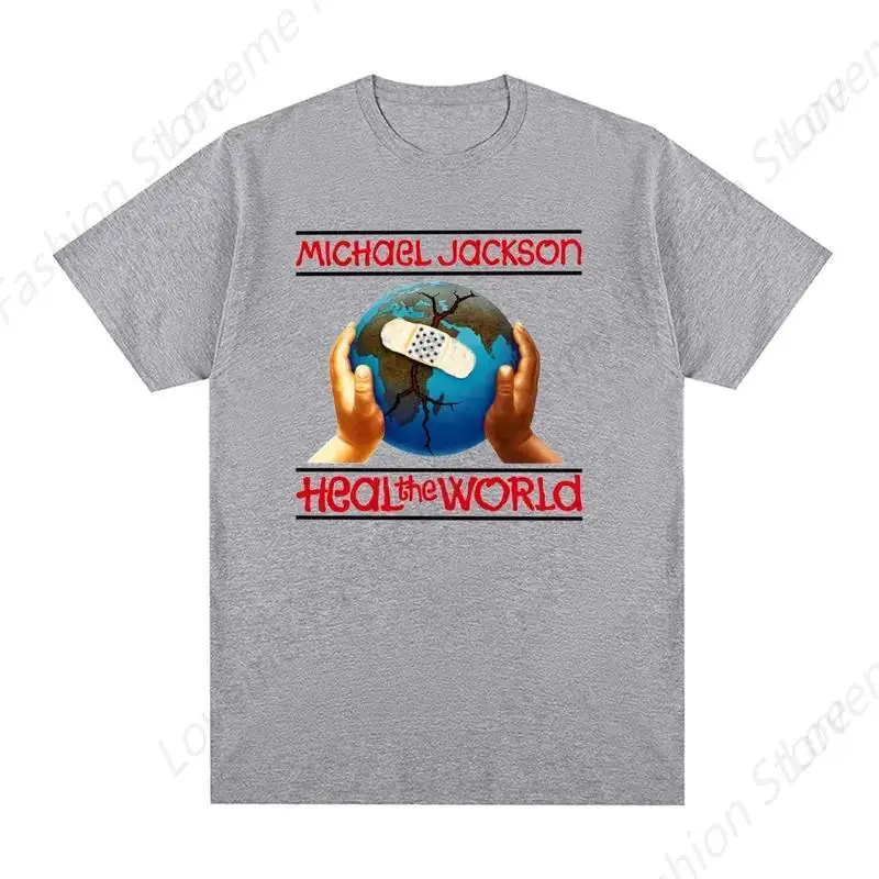 Michael Jackson Heal The World 1997 World Tour Vintage T-shirt Cotton Men T Shirt New Tee Tshirt Womens Tops