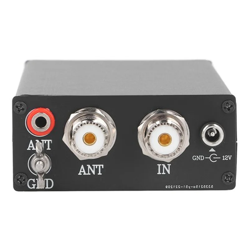 A73T ATU-130 200 واط موالف هوائي تلقائي للموجات القصيرة الصغيرة 1.8-50 ميجا هرتز 10-15VDC يتميز بشاشة عرض صمام ثنائي باعث للضوء العضوي
