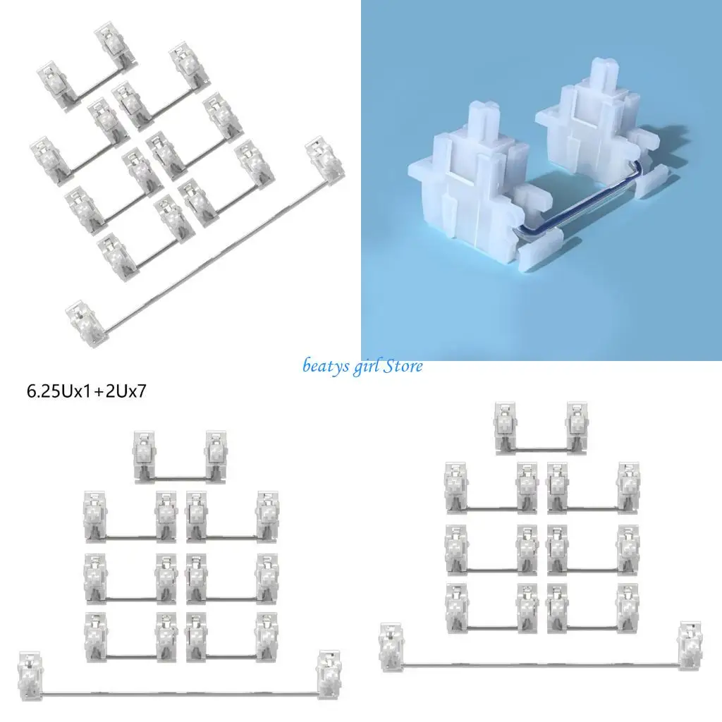 

C7AB Набор стабилизаторов для эргономичных клавиатур с шумоподавлением для офисного и домашнего использования