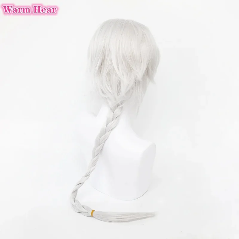 z;3,d'5,g\7/High Quality Synthetic Hair Nikolai Gogol Cosplay Wig Anime Season 4 Long White Braid Heat Resistant Hal6,j.y'8 /c. - view 5