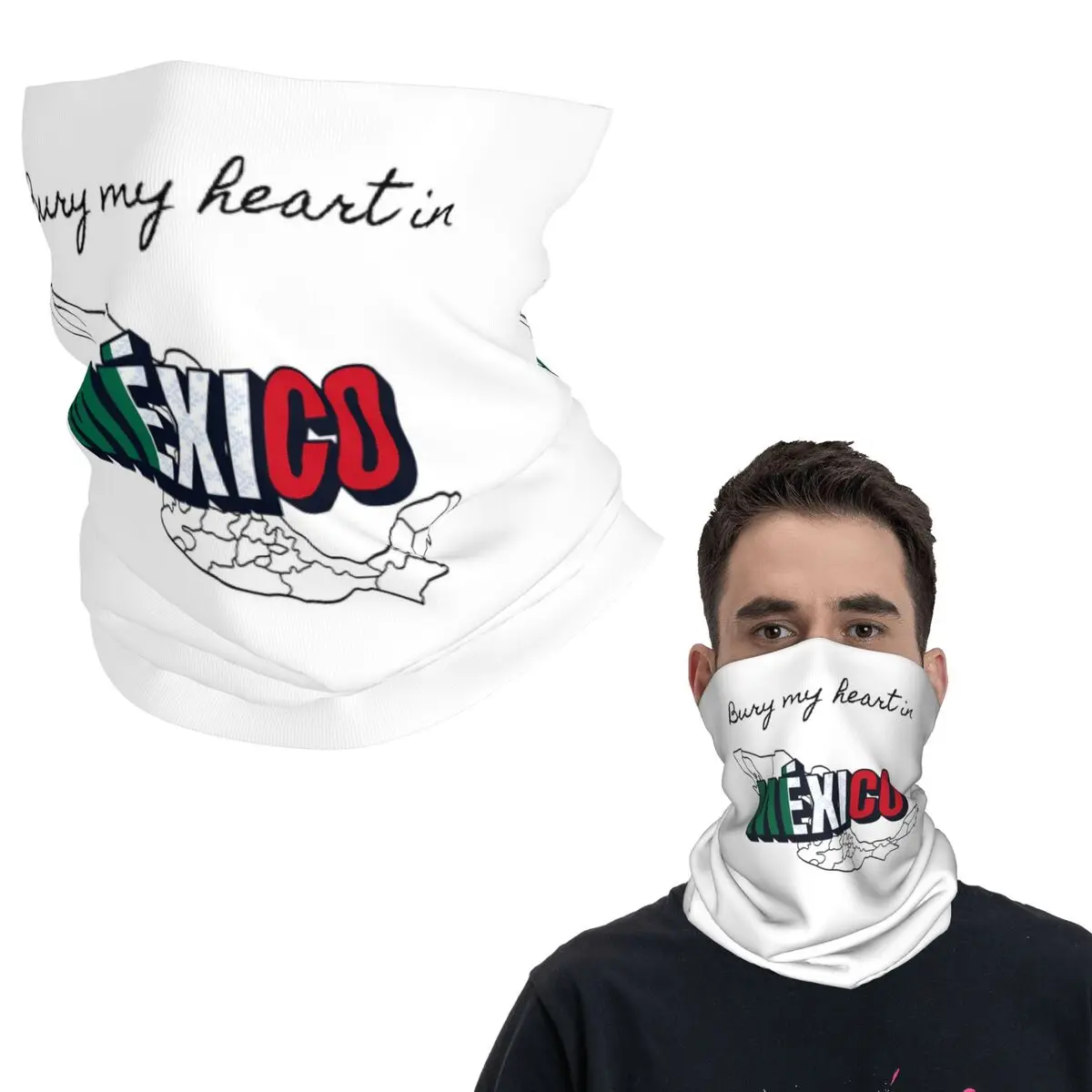 

Бандана Bury My Heart In Mexico, гетры с принтом, маска, шарф, многофункциональная Балаклава для мужчин, женщин, взрослых, ветрозащитная