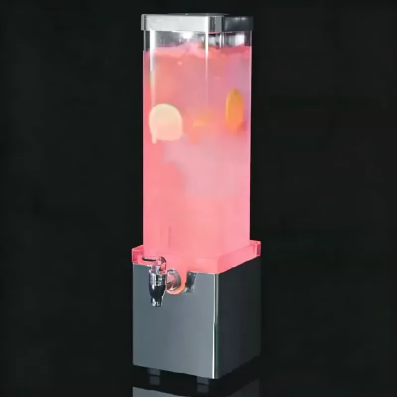 3L 5L Acrylic Cold Beverage Dispenser LED Light Beer Keg Bar Commercial Cocktail Machine Food Grade Drink Container for Party