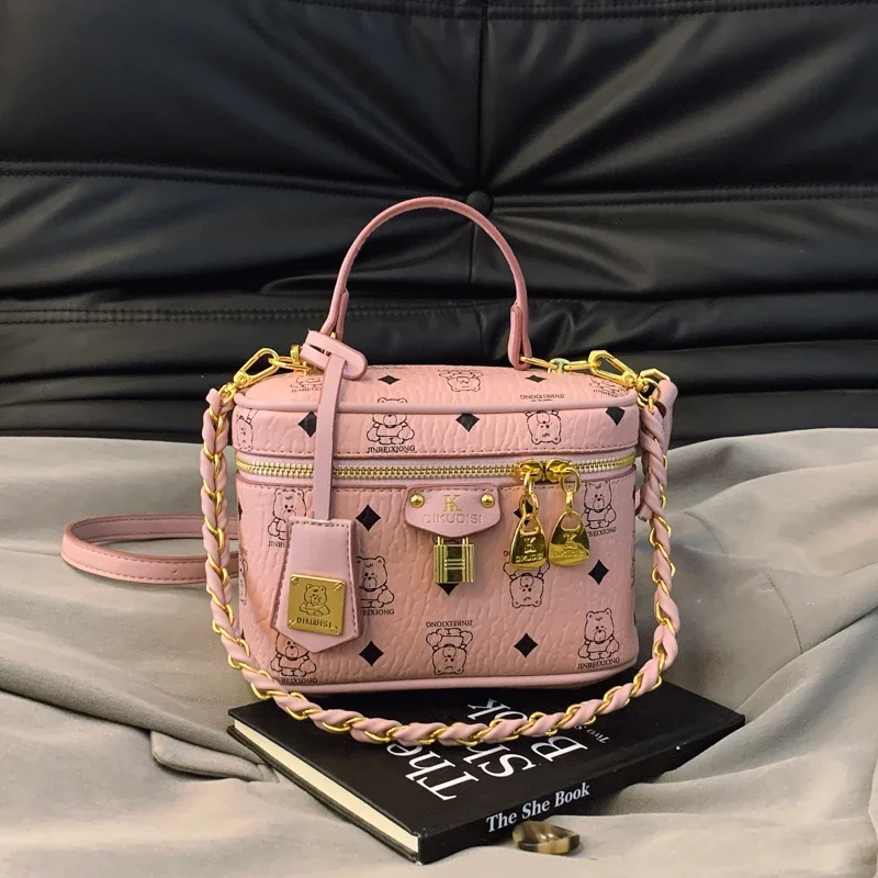 Borsa a tracolla con cerniera in pelle di nuova stilista per donna - Borsa a tracolla classica ed elegante con borsa a tracolla