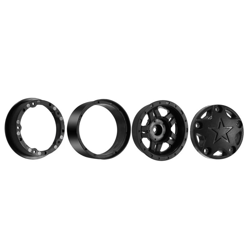 4 pezzi di plastica Beadlock 2.2 cerchioni del mozzo della ruota per 1/10 RC Crawler Car Axial SCX10 Wraith Capra RR10 Traxxas TRX4 D90