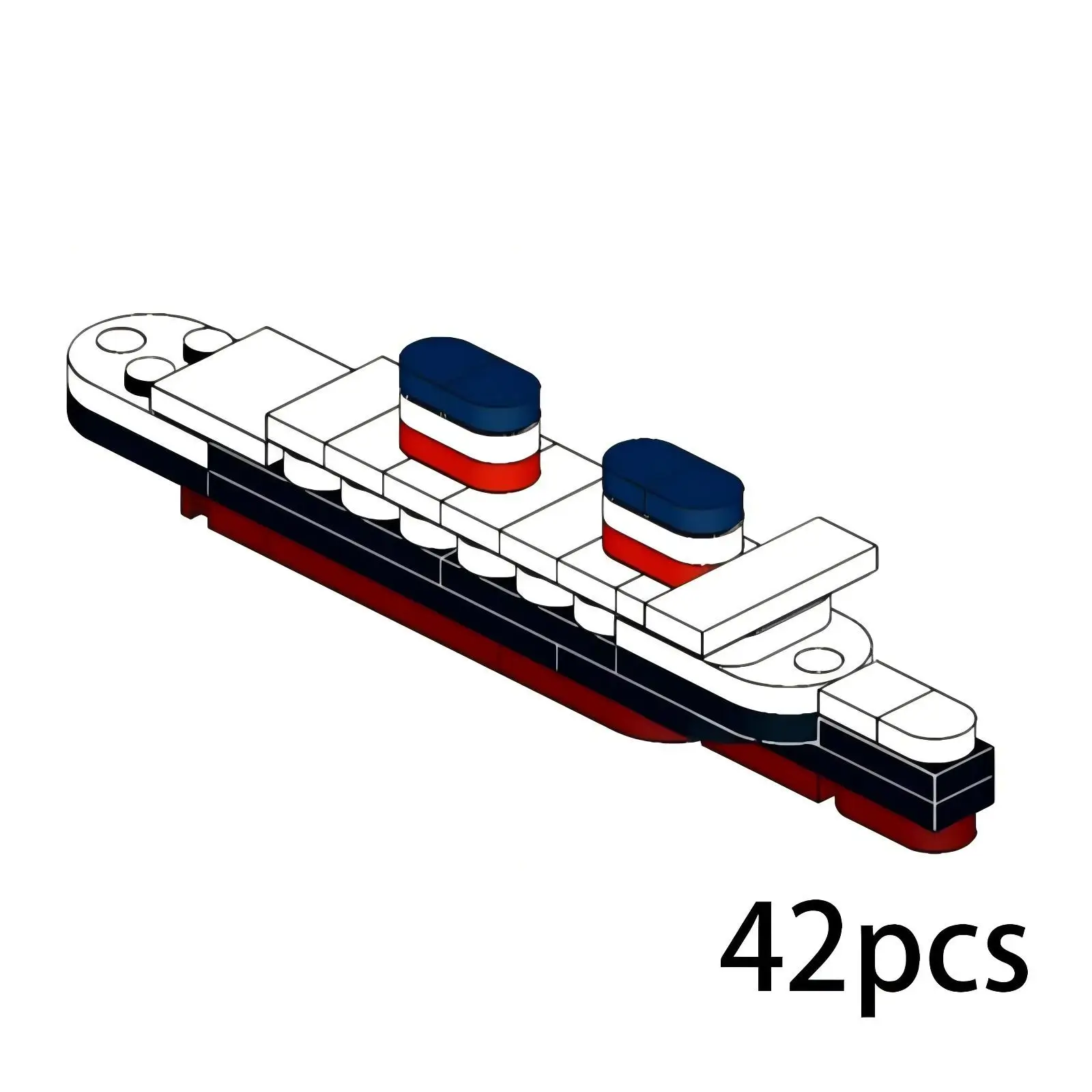 Kreative Kreuzfahrtschiff-Ozeanliner-Bausteine MOC Mini-Modell des Normandy Royal Mail Schiff DIY Kinder-Bausatz Spielzeug Geburtstagsgeschenk – Detail 5