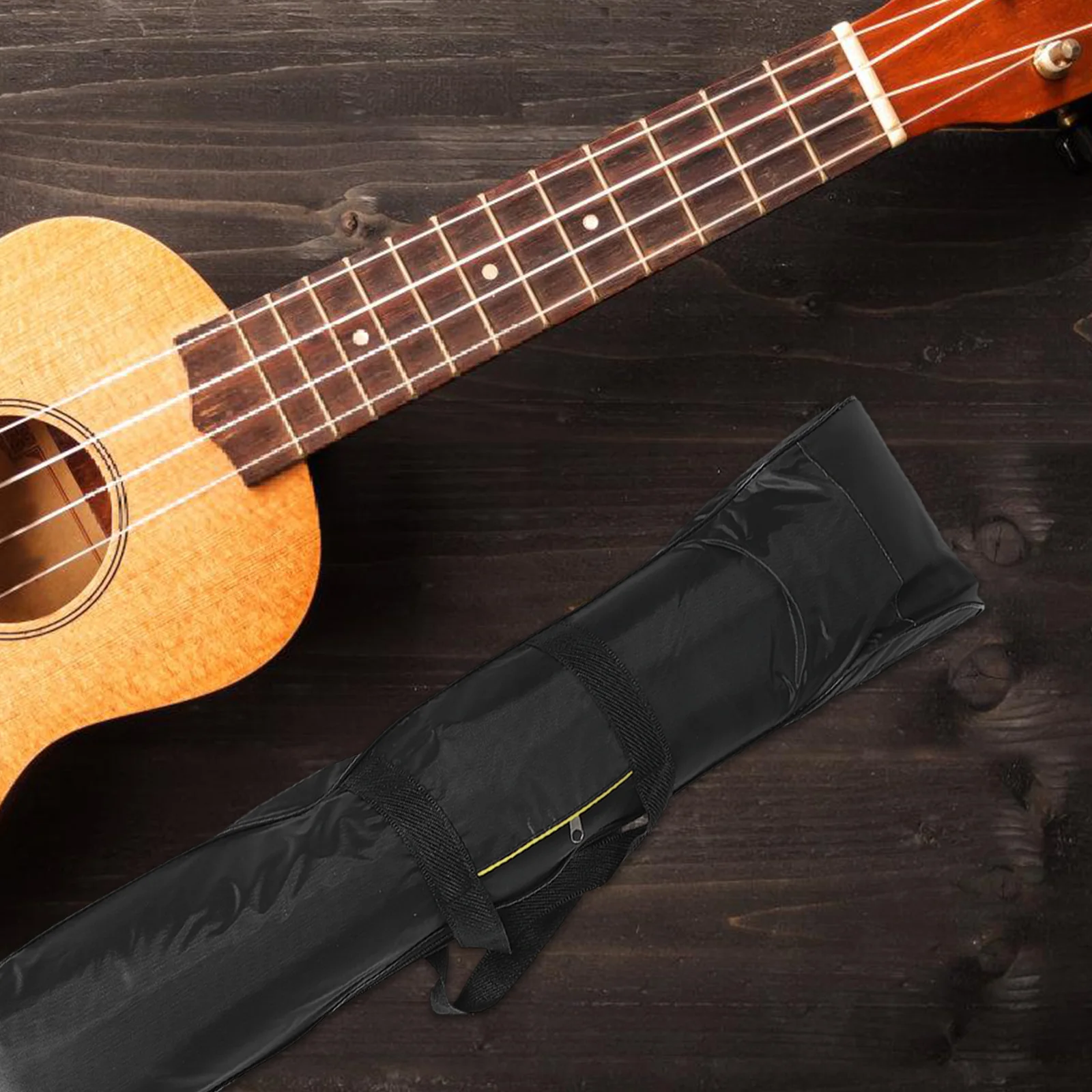 

Black Canvas Erhu Bag Shockproof Carrying Case with Zipper Shoulder Strap Chinese Musical Instrument Storage Bag for Performance