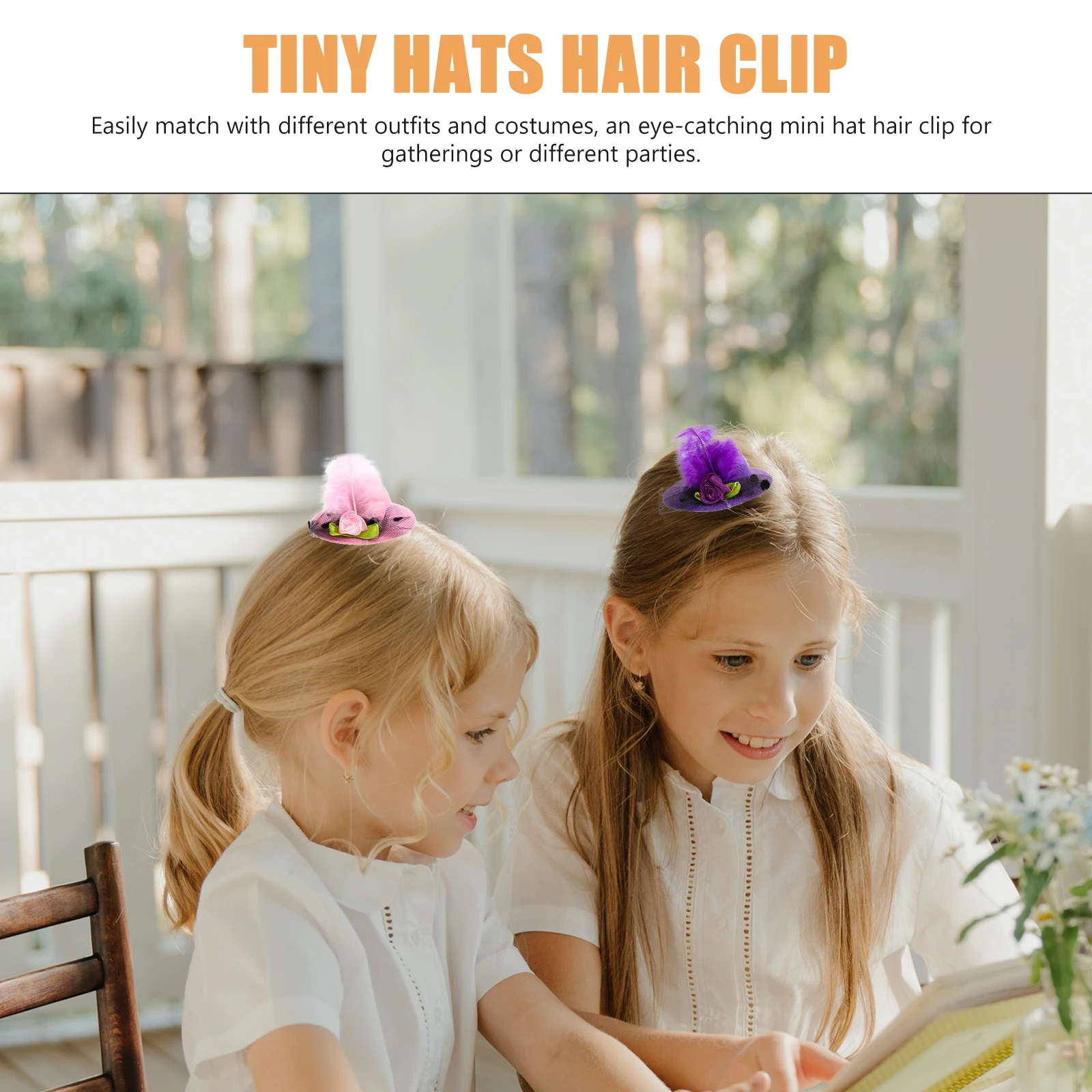 

12 Pcs Mini Hat Hair Clips Tiny Hats Lightweight Durable Girl Child Hairstyle Banquet Prom Birthday Christmas Tea Party