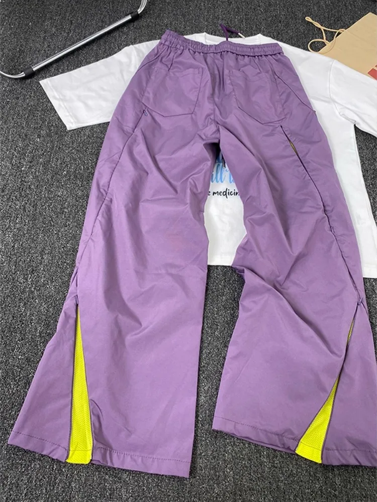 Celana Kasual Pria Cleanfit Warna Blo Ice Silk Kaki Lurus Kaus Musim Panas Longgar Cocok untuk Remaja Sle Bernapas