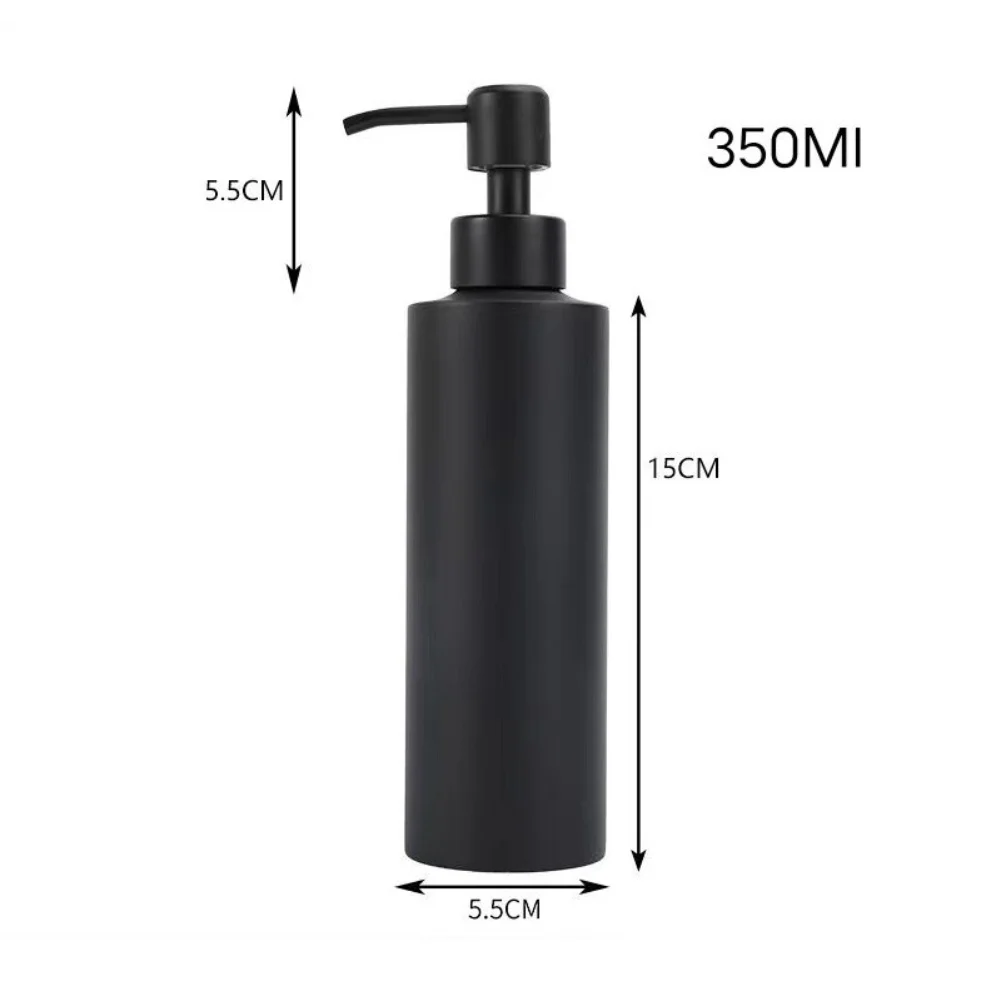 1 Piece 304 Stainless Steel Black Lotion Bottle Press Type Soap Dispenser For Bathroom Kitchen Shampoo Shower Liquid Container