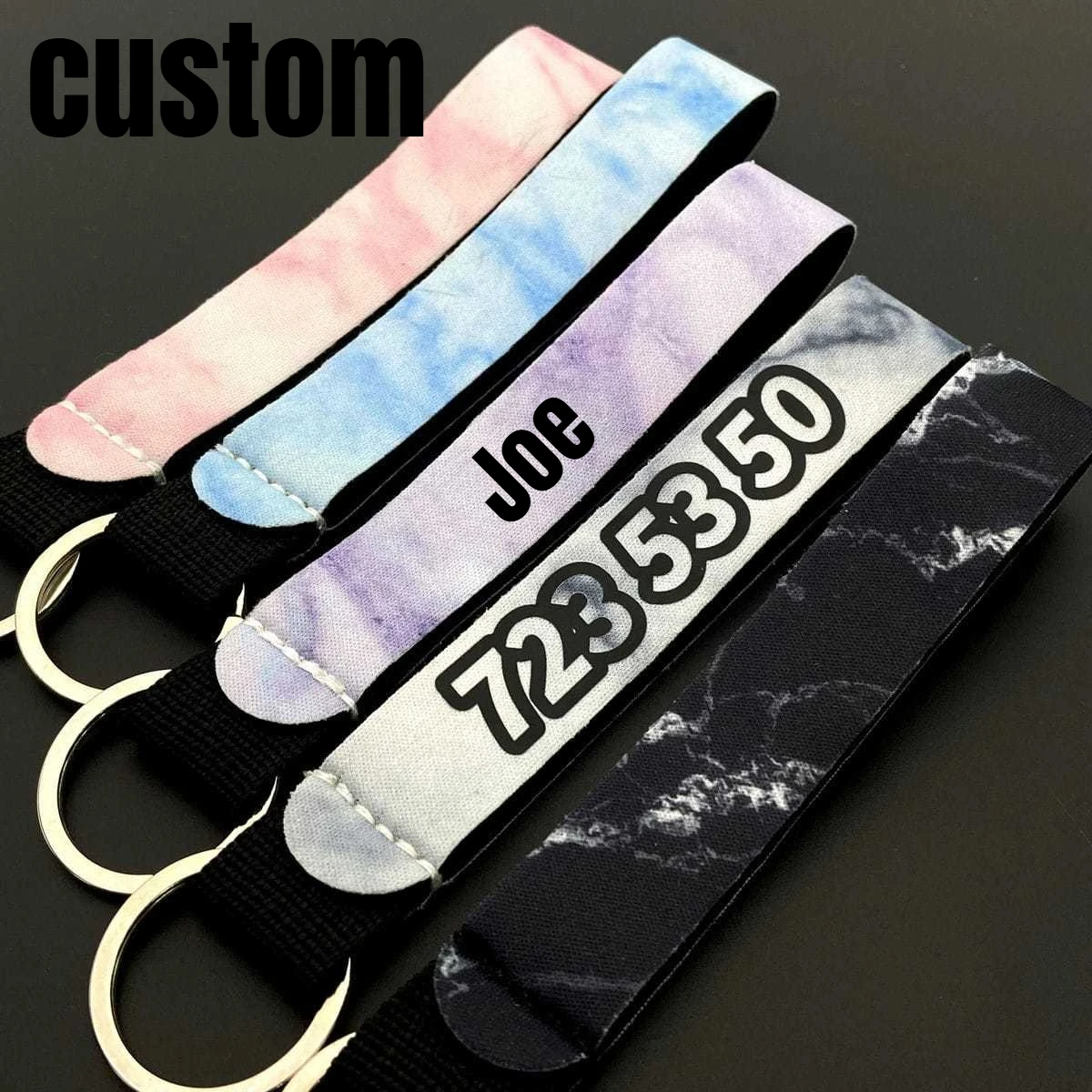 

Custom Marble Style Keychain Pendant Personalize Anti Lost Laser Engrave Keyring Exquisite Creative Wholesale Gift for Men Women