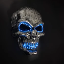 Halloween Skull Skeleton Head Headwear Horror Party Mask Light Up In The Dark Night travestimento maschera di spurgo incandescente per Halloween