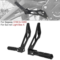 Motorcycle Rear Footpegs For Surron Light Bee X Segway X160 X260 Foldable Anti Slip Foot Pedal Bracket Auxiliary Pedal Aluminum