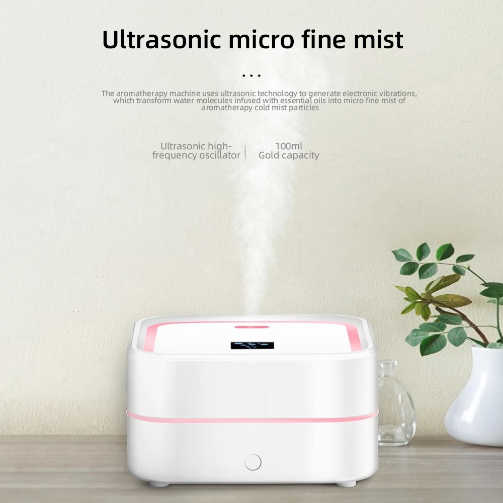 Mini Humidifier & Essential Oil Diffuser with MultiColor LED, Perfect for Desk, Car, and Travel