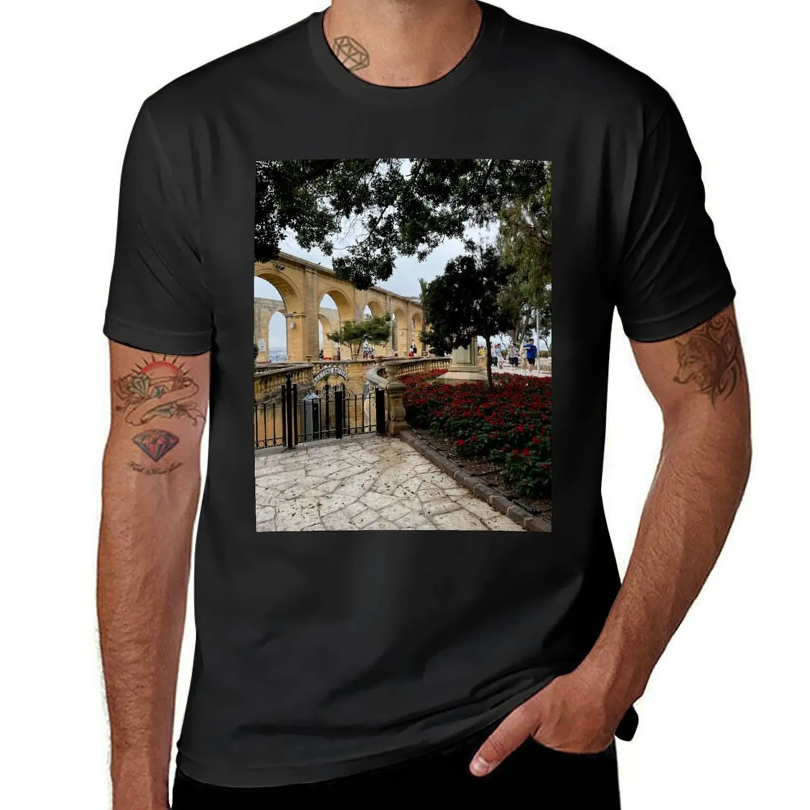 Malta photo aesthetic views T-Shirt customizeds vintage oversized T-shirts for men cotton