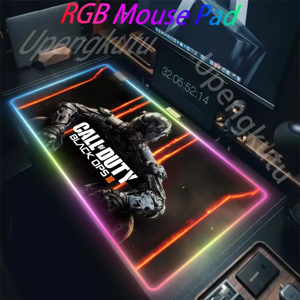 Pc Gaming Computers Call Of Duty Mousepad Rgb Mouse Pad Cool Laptop Mat Anime Accessories Desk Carpet Gamer Keyboard Deskpad