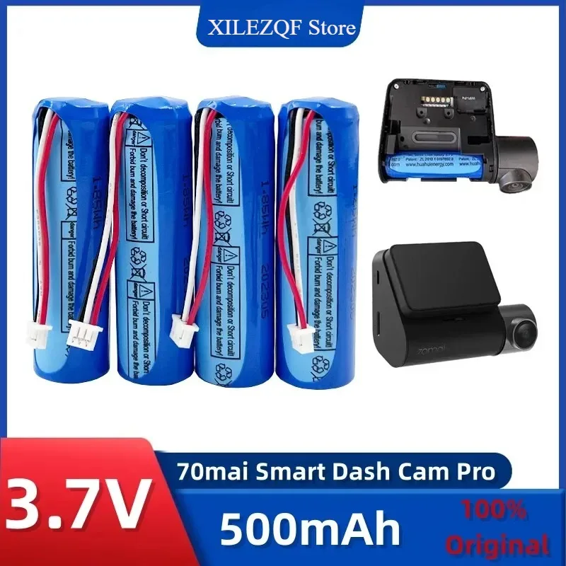 

Original 3.7V 500mAh Li-ion Battery For 70mai Smart Dash Cam Pro A550 A550S A800 Midrive D02 HMC1450 Replacement Battery 3-wire