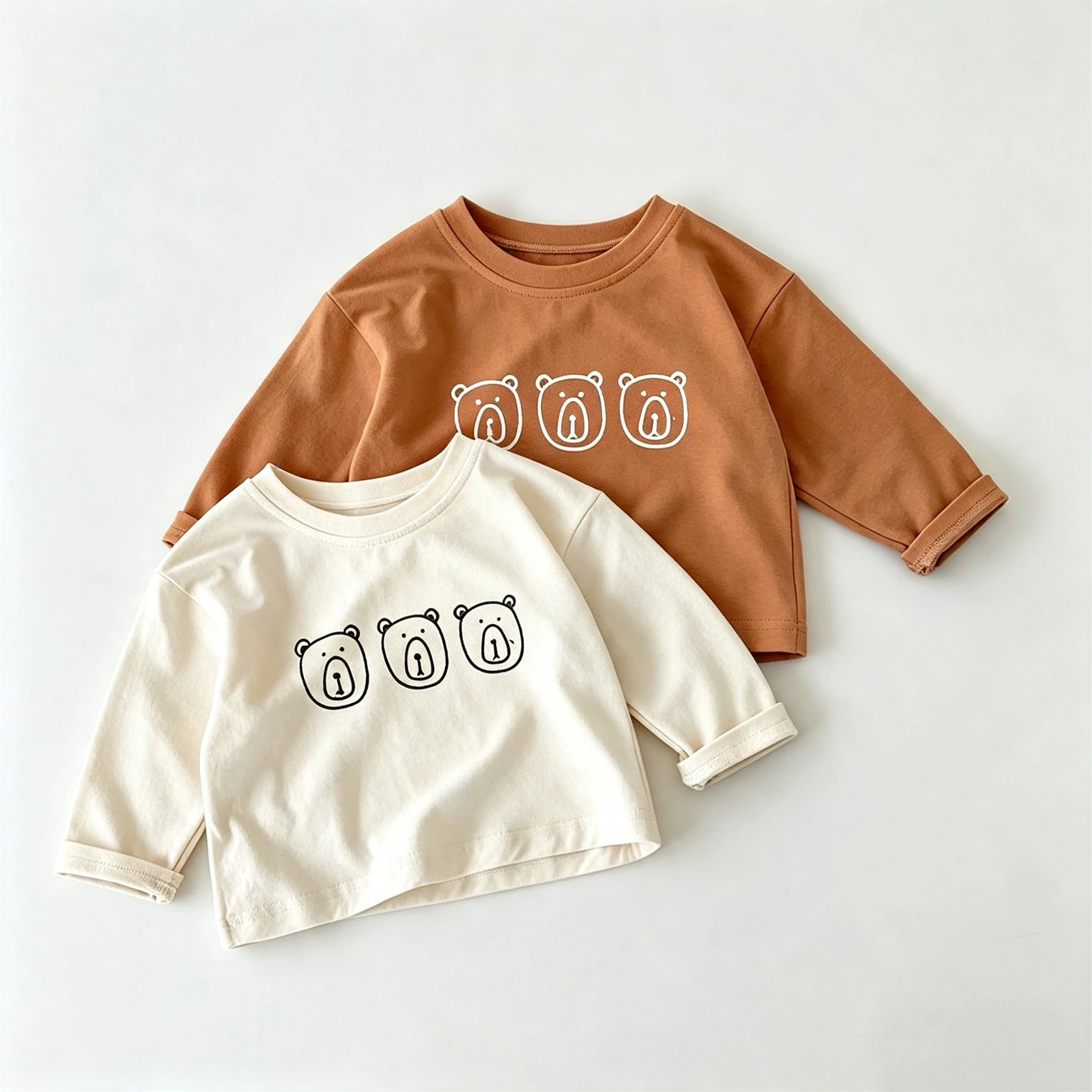 Spring/autumn Clothing Simple Versatile Kids Bottoming Shirt Tops Long-sleeved Tshirts Children Clothes Casual Blouse Crewneck