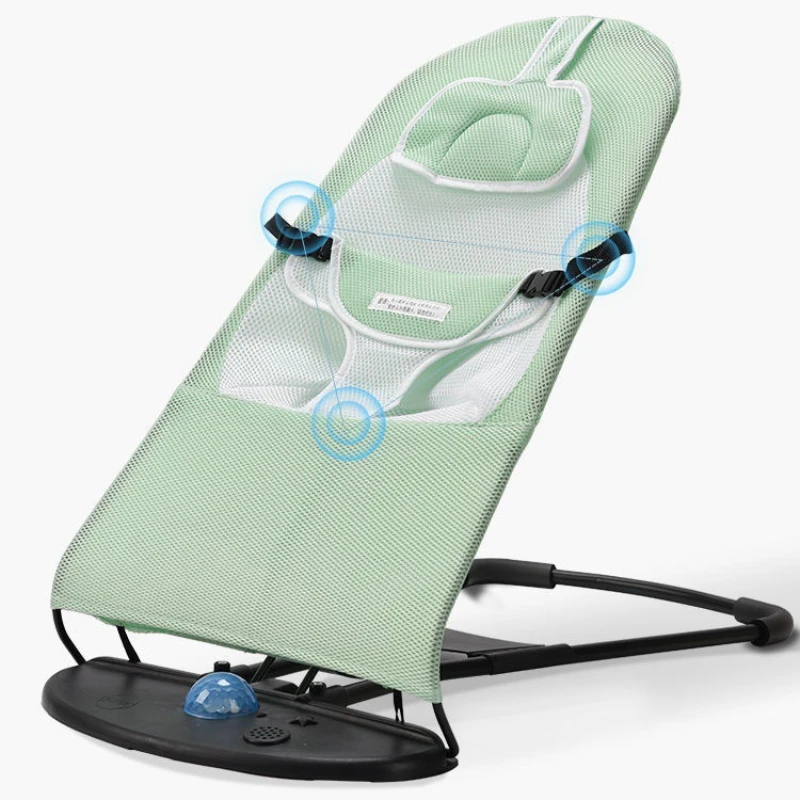 EG93-Chaise à bascule pliable pour bébé, siège de berceau réglable, balançoire portable pour les tout-petits, chaise à bascule adaptée aux voyages